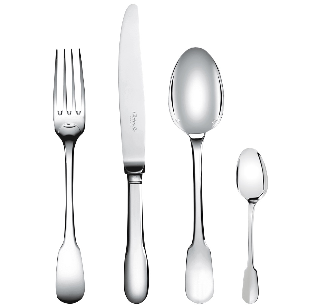 Christofle Flatware Set For 12 People 48 Pieces Cluny Silver Plated