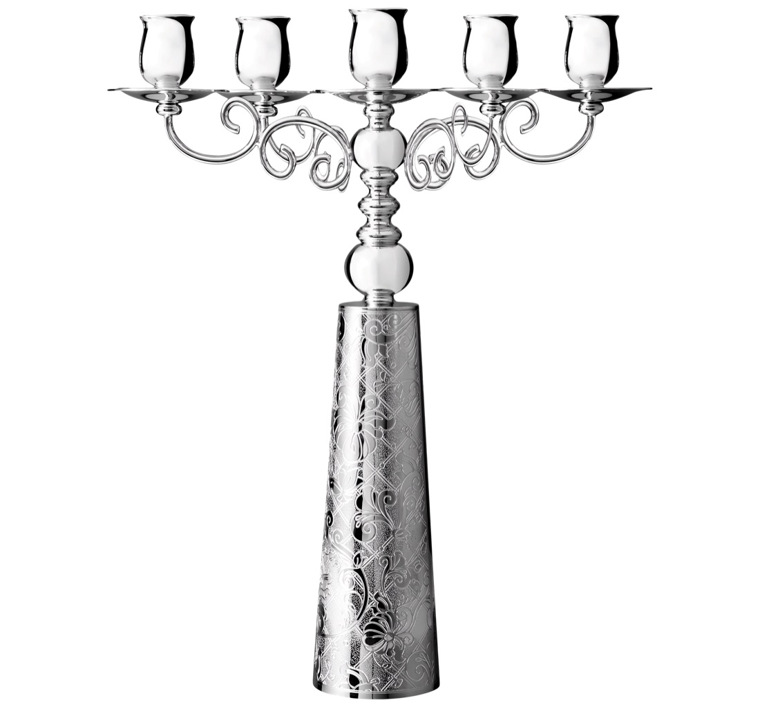 Christofle Five Light Candelabra Jardin D Eden Silver Plated