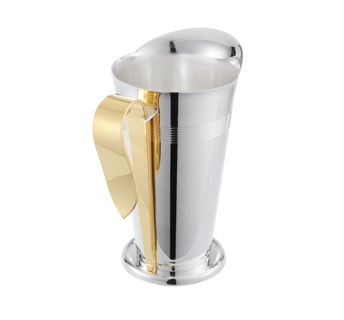 Christofle Water Pitcher With Gilded Handle Fjerdingstad Silver Plated