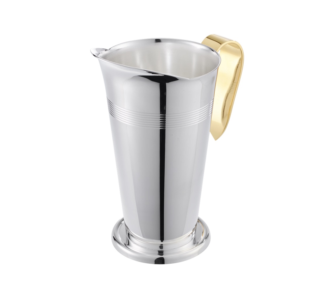 Christofle Water Pitcher With Gilded Handle Fjerdingstad Silver Plated