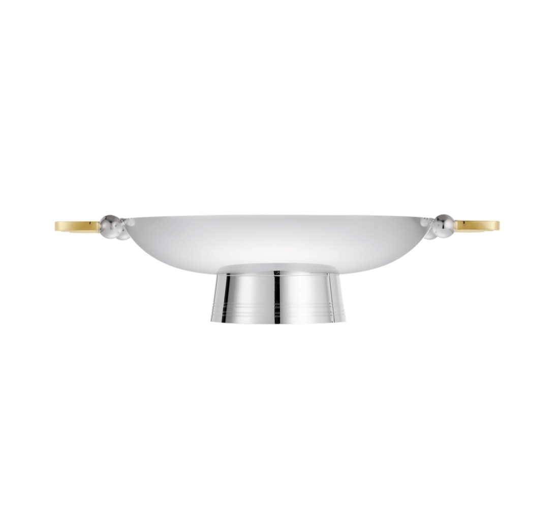 Christofle Centerpiece With Gilded Handles Fjerdingstad Silver Plated