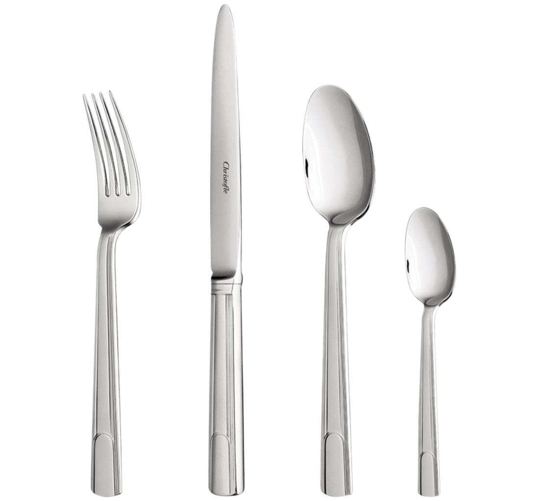 Christofle Flatware Set For 12 People 48 Pieces Hudson Stainless Ste