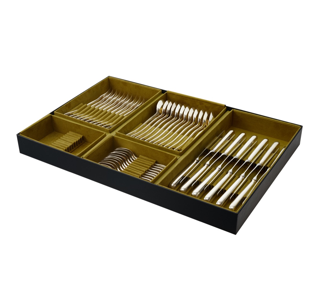 Christofle Flatware Set For 12 People 48 Pieces Hudson Stainless Ste