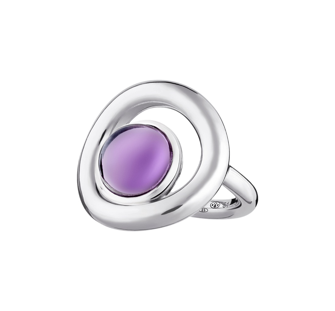 Кольцо Idole de Christofle Cabochon, серебро 925