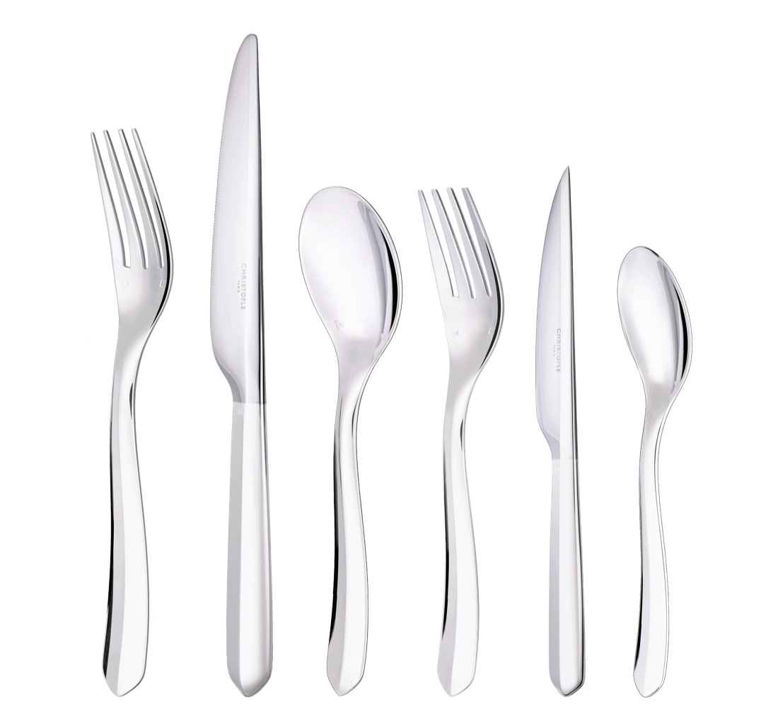 Christofle Flatware Set For 6 People 36 Pieces Infini Silver Plated