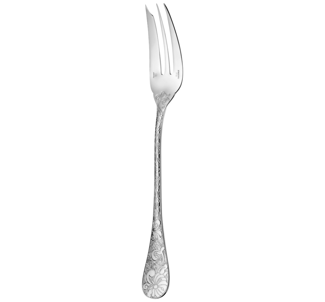 Christofle Serving Fork Jardin D Eden Sterling Silver