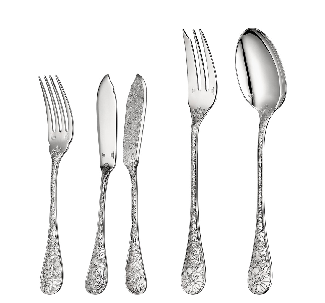 Christofle Flatware Set For 12 People 110 Pieces Imperial Chest Ja