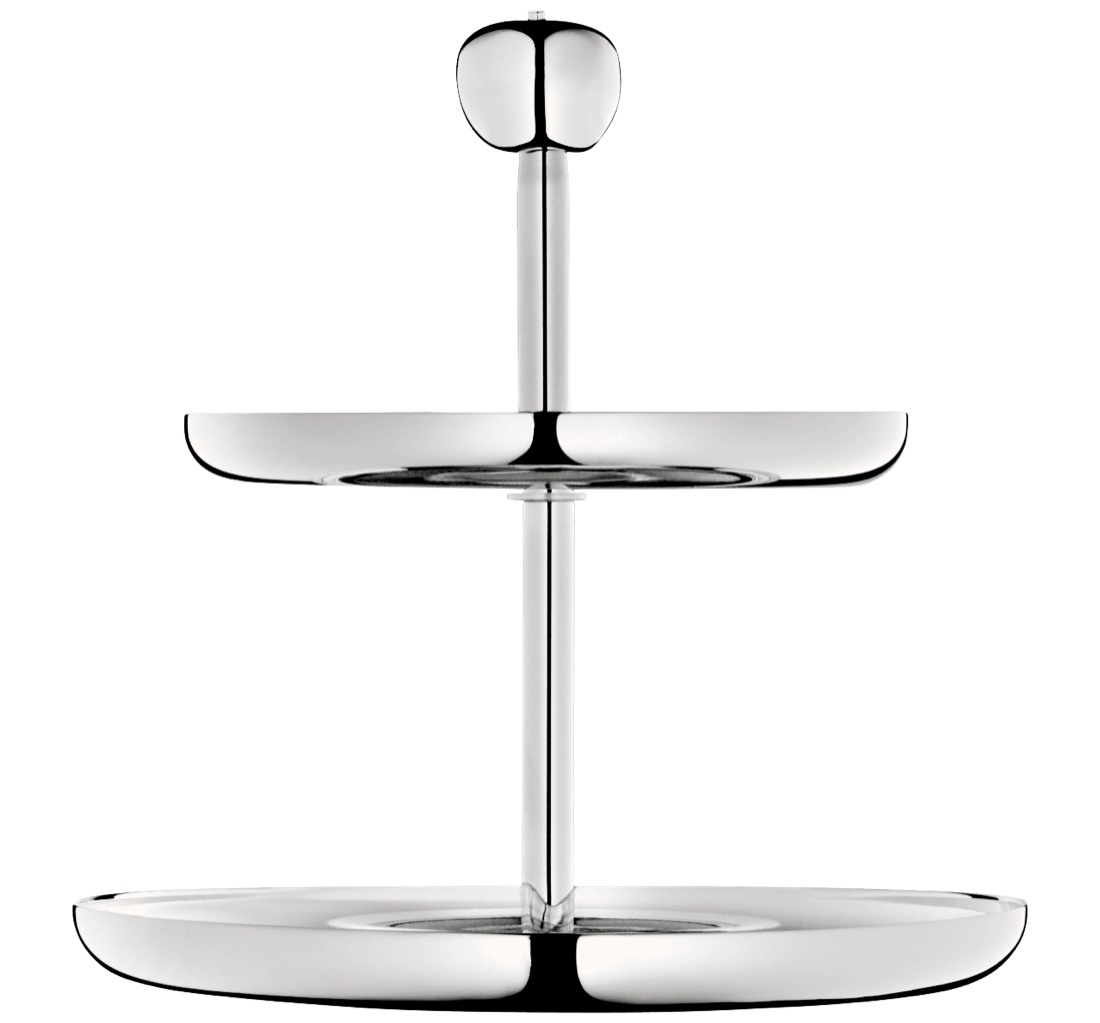 Christofle 2 Tier Pastry Stand Jardin D Eden Silver Plated