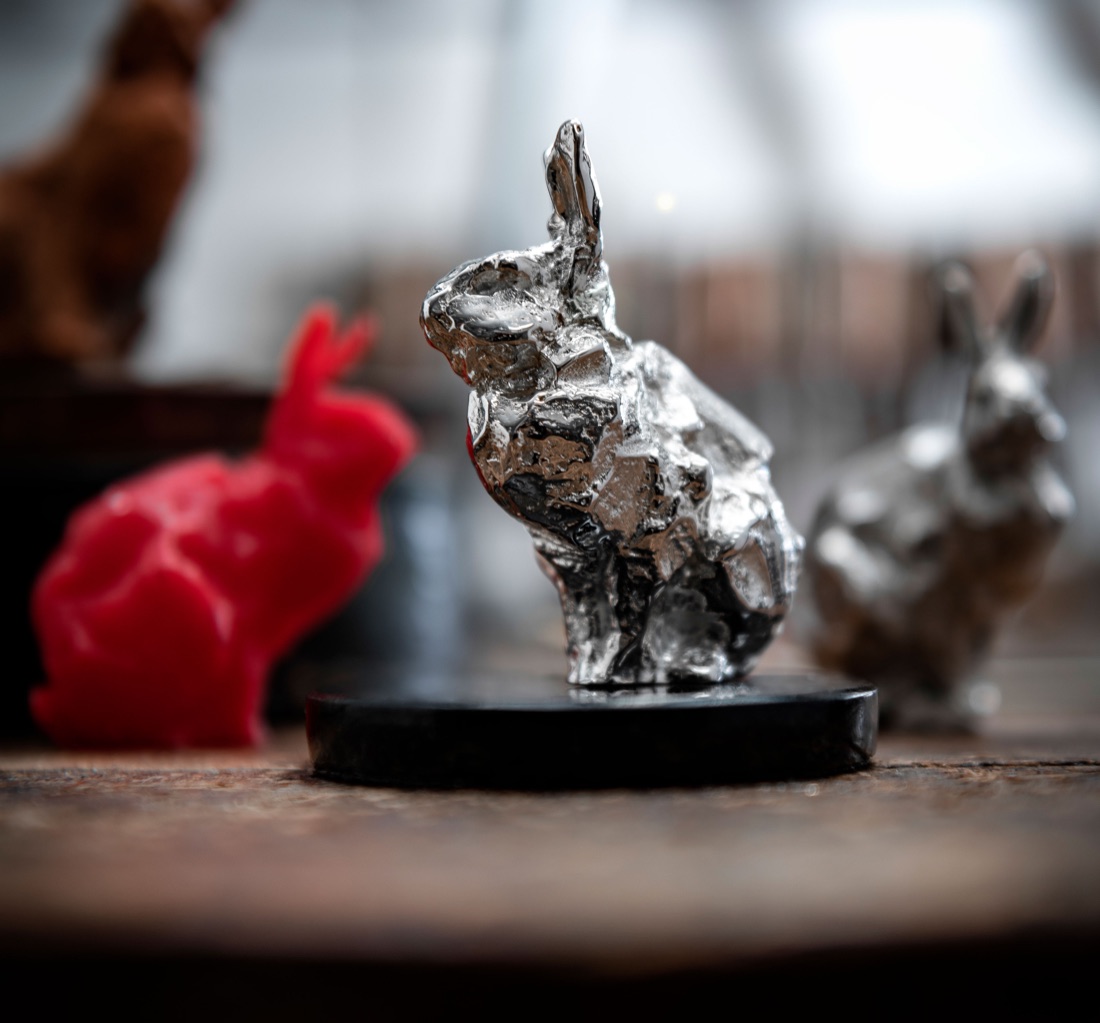 Christofle Sitting Rabbit Sterling Silver Haute Orfevrerie