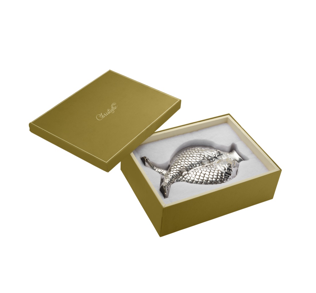 Christofle Fish Shape Vase Les Collections Historiques Silver Plated