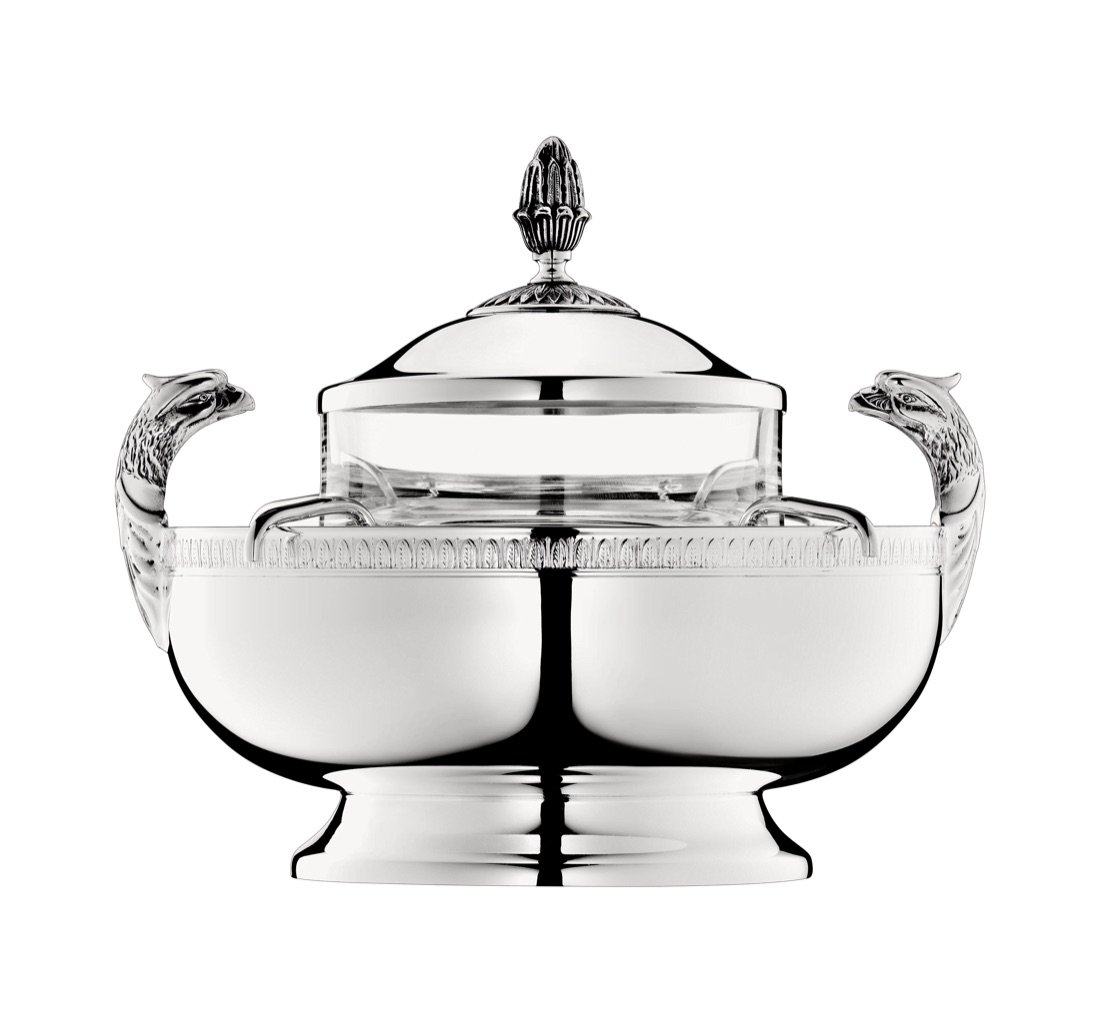 Christofle Caviar Set Malmaison Silver Plated