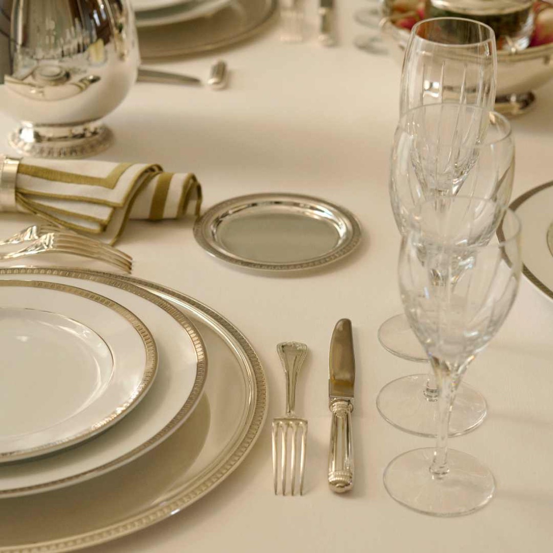 Christofle Dinner Fork Malmaison Sterling Silver
