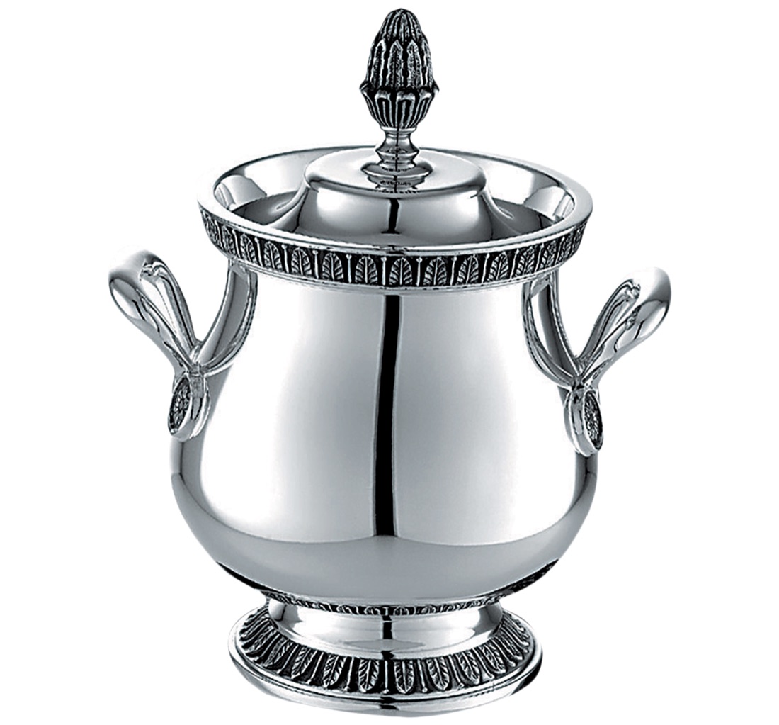 Christofle Sugar Bowl Malmaison Silver Plated