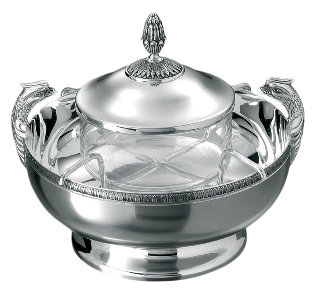 Christofle Caviar Set Malmaison Silver Plated