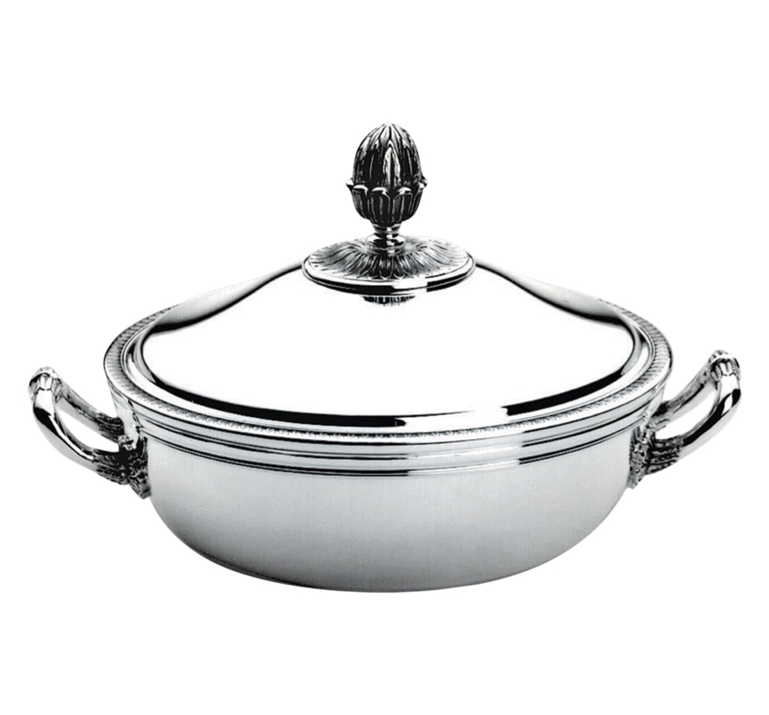 Christofle Vegetable Dishe With Lid Malmaison Silver Plated