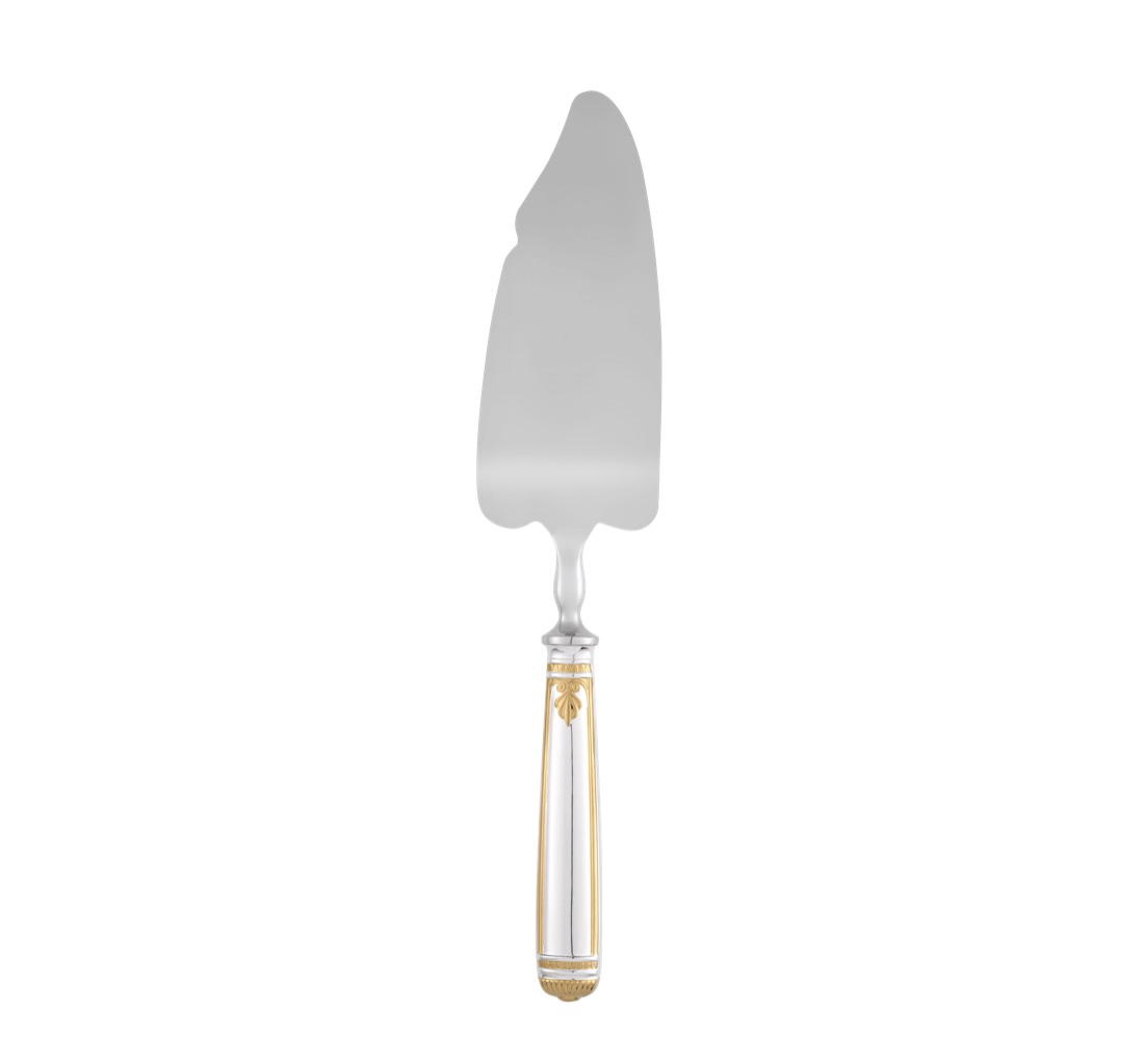 Christofle Cake Server Malmaison Silver Plated Partially Gilded