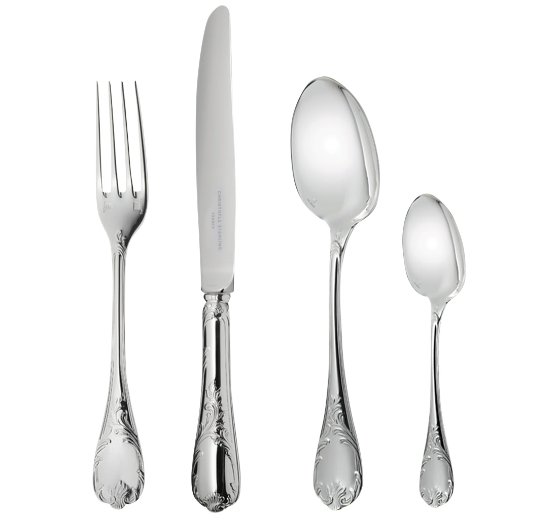 Christofle Individual Place Settings 5 Pieces Marly Sterling Silver
