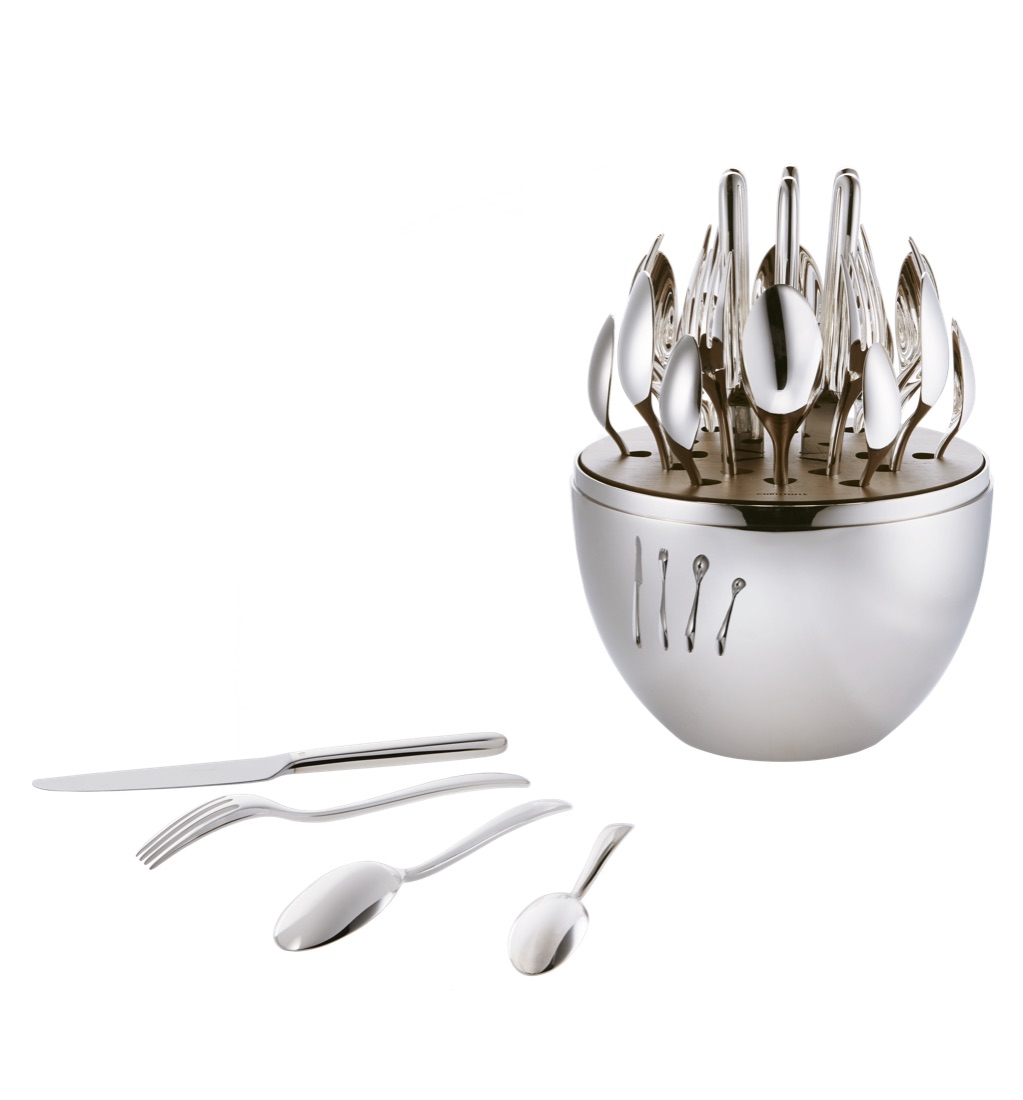 Christofle Flatware Set For 6 People 24 Pieces Mood Easy Silver Plat
