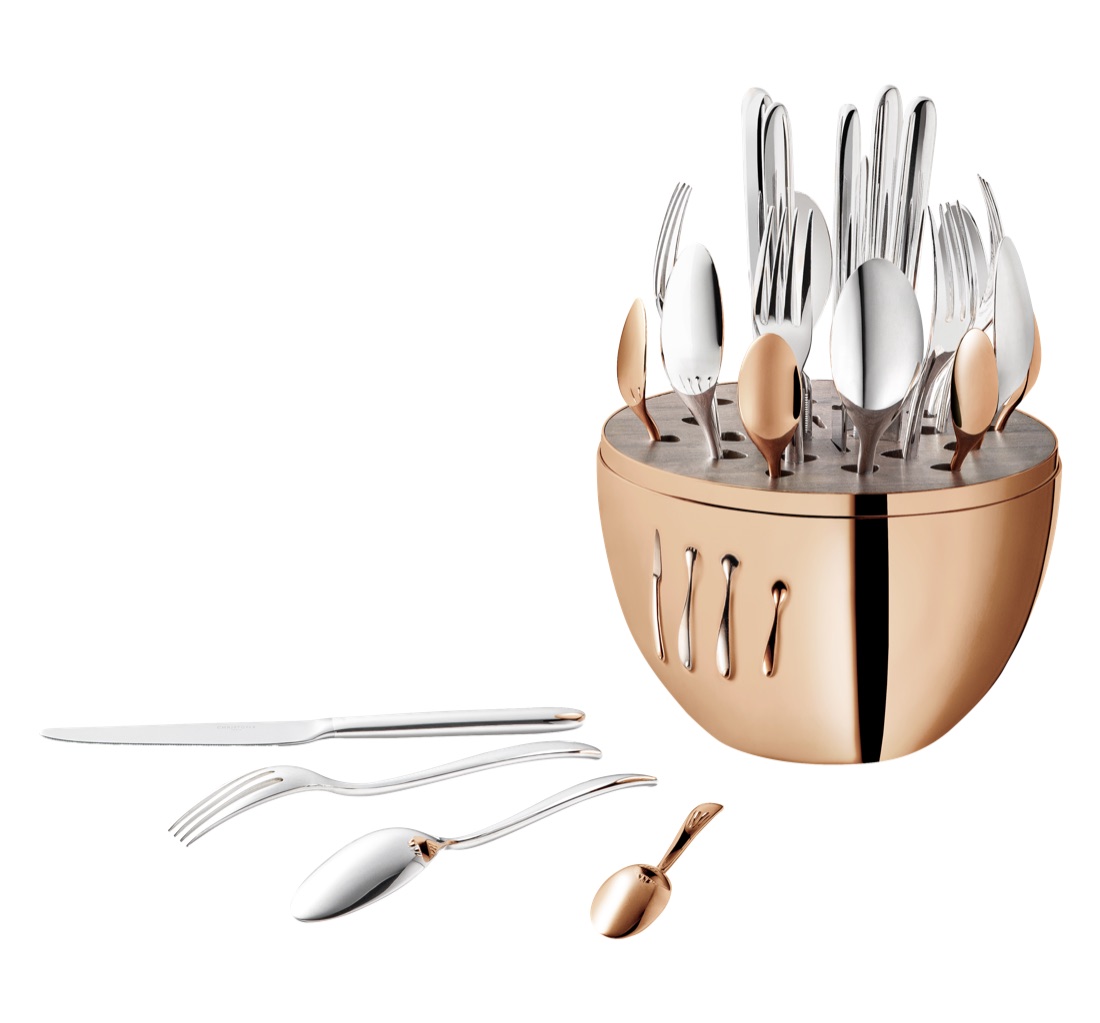 Christofle Flatware Set For 6 People 24 Pieces Mood Precious Silver P