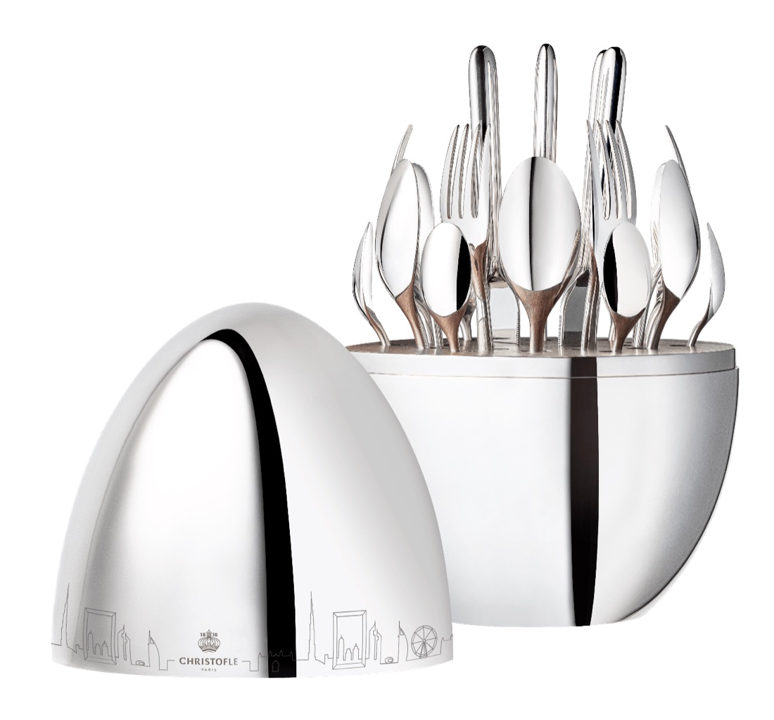 Christofle Flatware Set For 6 People 24 Pieces Dubai Mood Skyline Sil