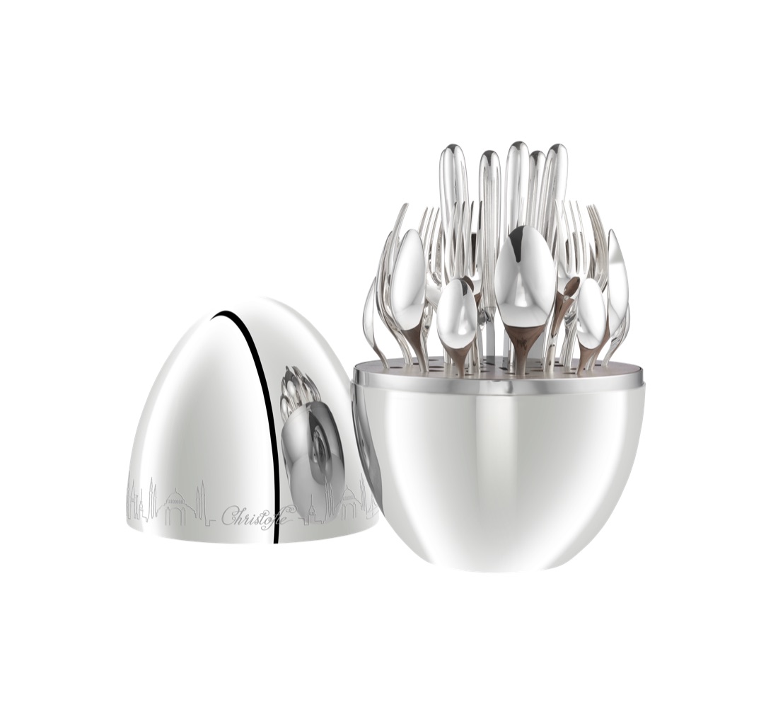 Christofle 24 Piece Silver Plated Flatware Set Istanbul