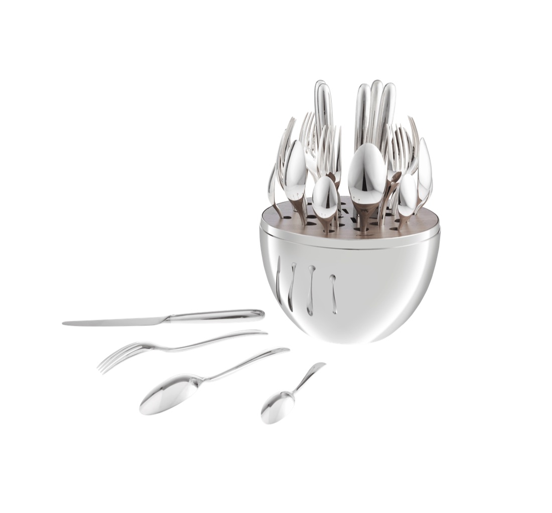 Christofle 24 Piece Silver Plated Flatware Set Istanbul