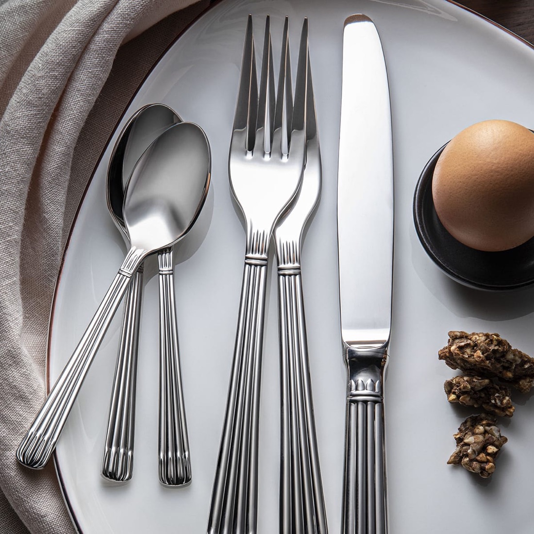 Christofle Flatware Set For 12 People 48 Pieces Osiris Stainless Ste
