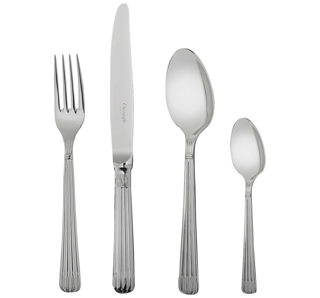 Christofle Flatware Set For 12 People 48 Pieces Osiris Stainless Ste