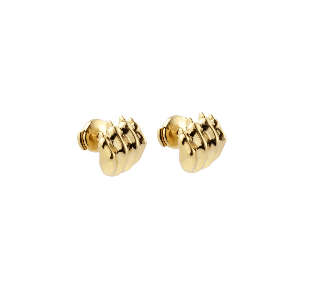 Christofle Earrings Stud Patte De Lion Sterling Silver Gold