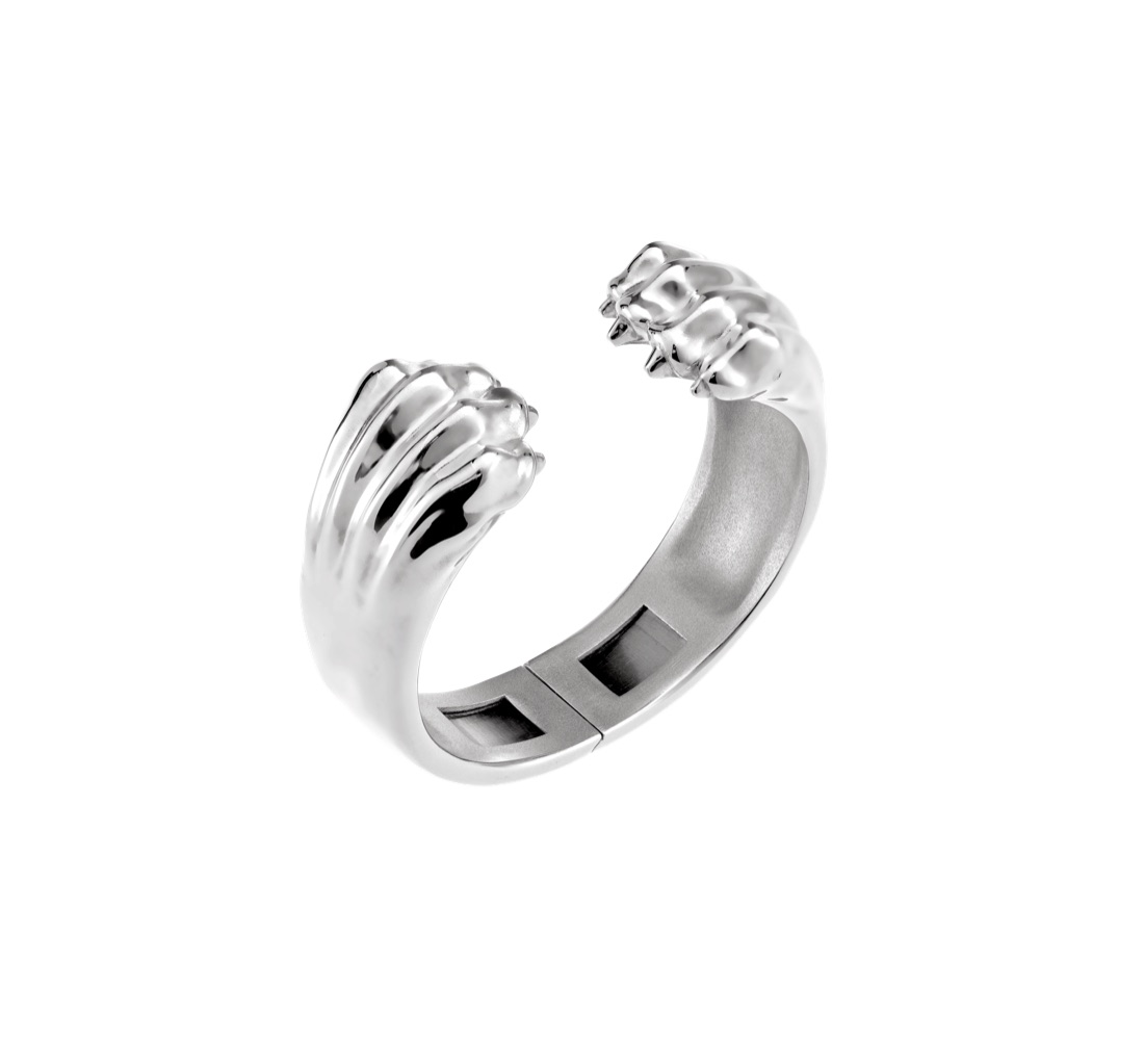 Christofle Handcuff Patte De Lion Size 1 Sterling Silver