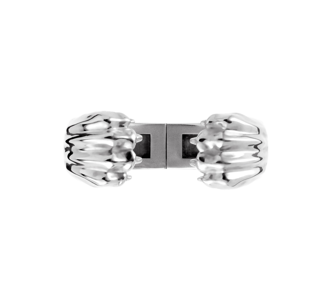 Christofle Handcuff Patte De Lion Size 1 Sterling Silver
