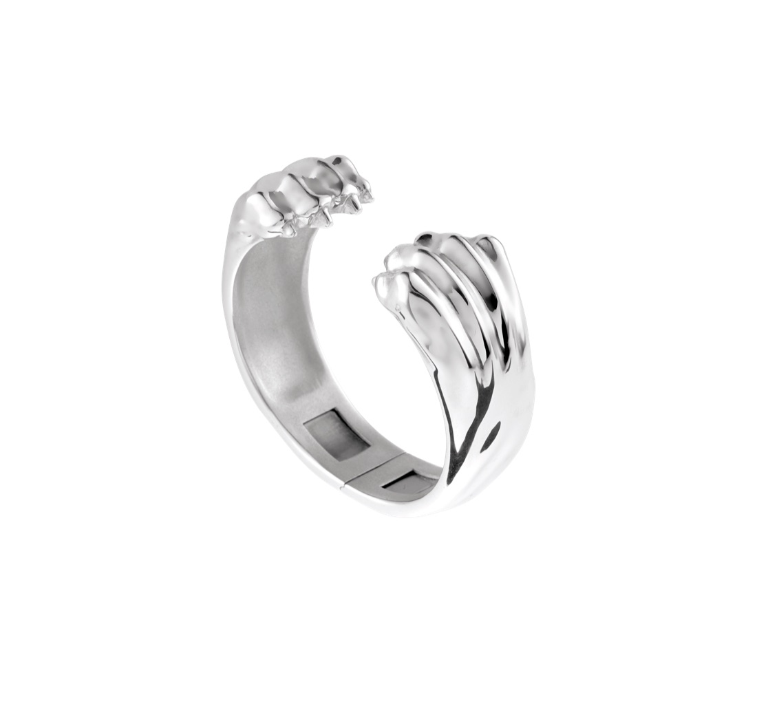 Christofle Handcuff Patte De Lion Size 1 Sterling Silver