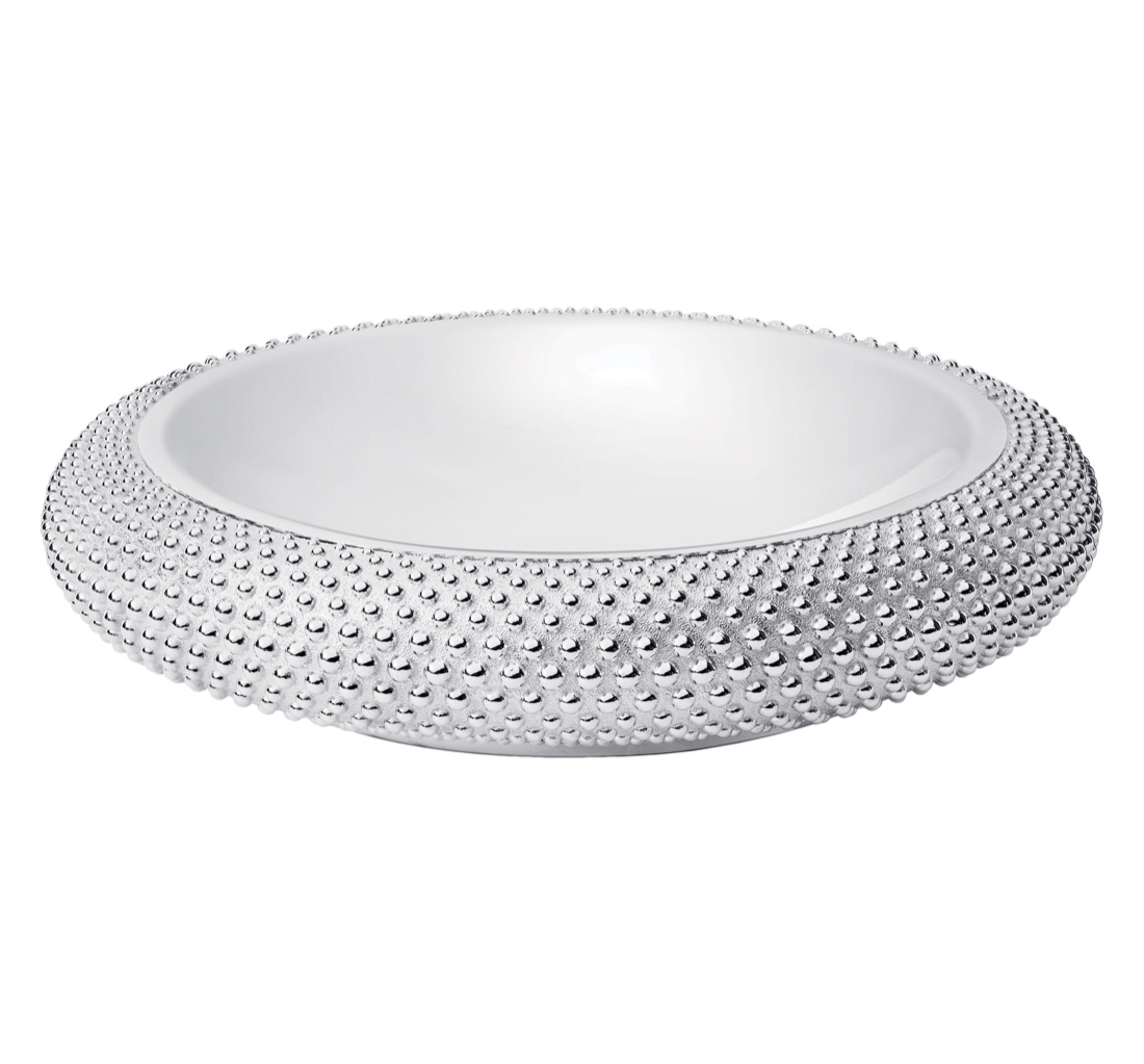 Christofle Centerpiece Perles Silver Plated