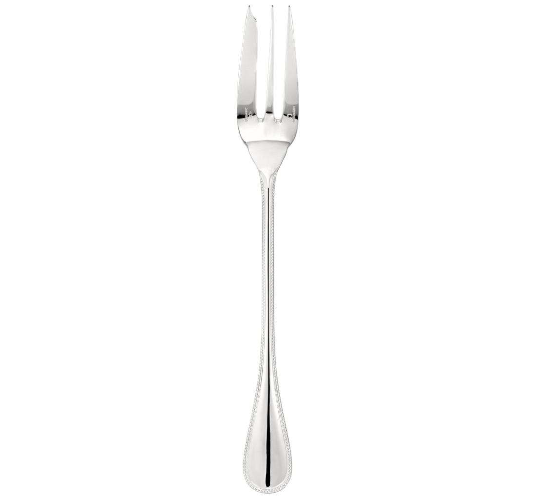Christofle Serving Fork Perles Sterling Silver