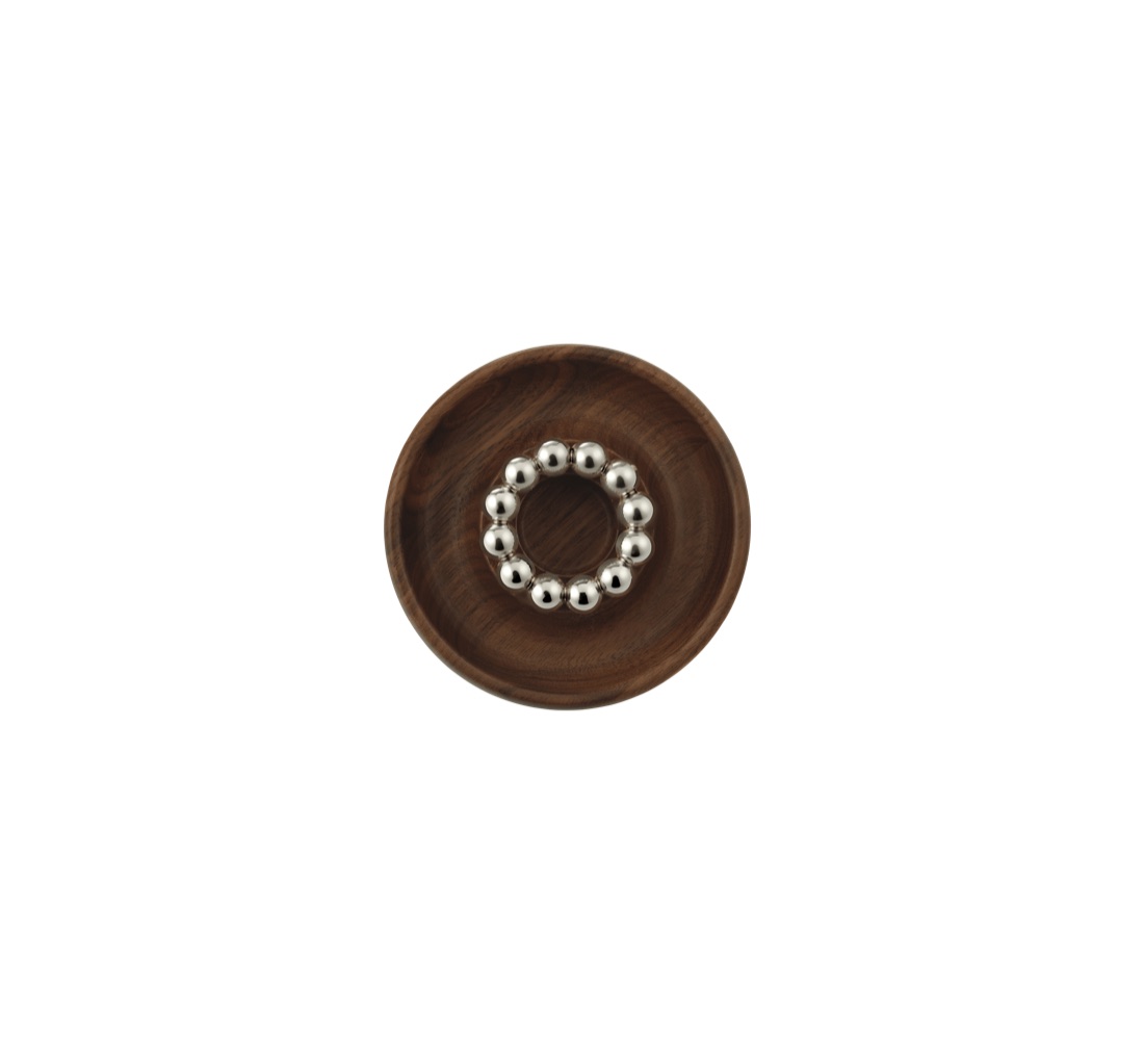 Подсвечник Christofle Perles Walnut, посеребрение