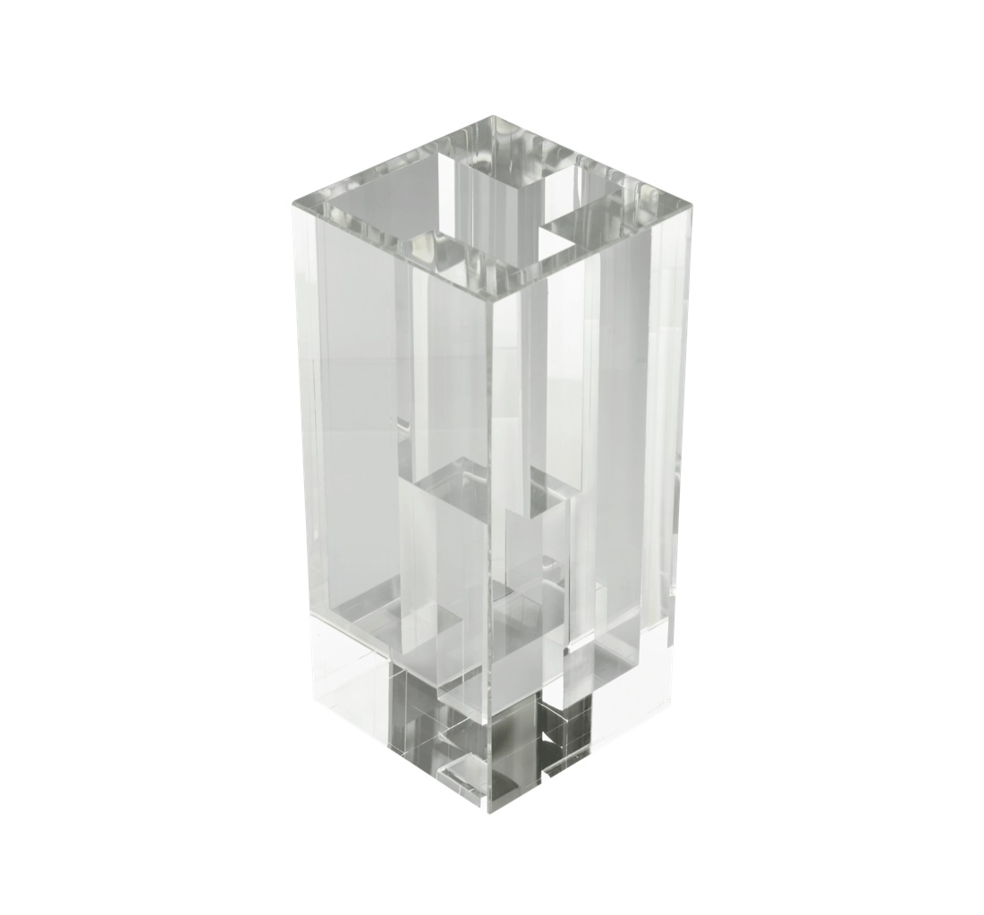 Christofle Vase Chrome Perspectives Glass
