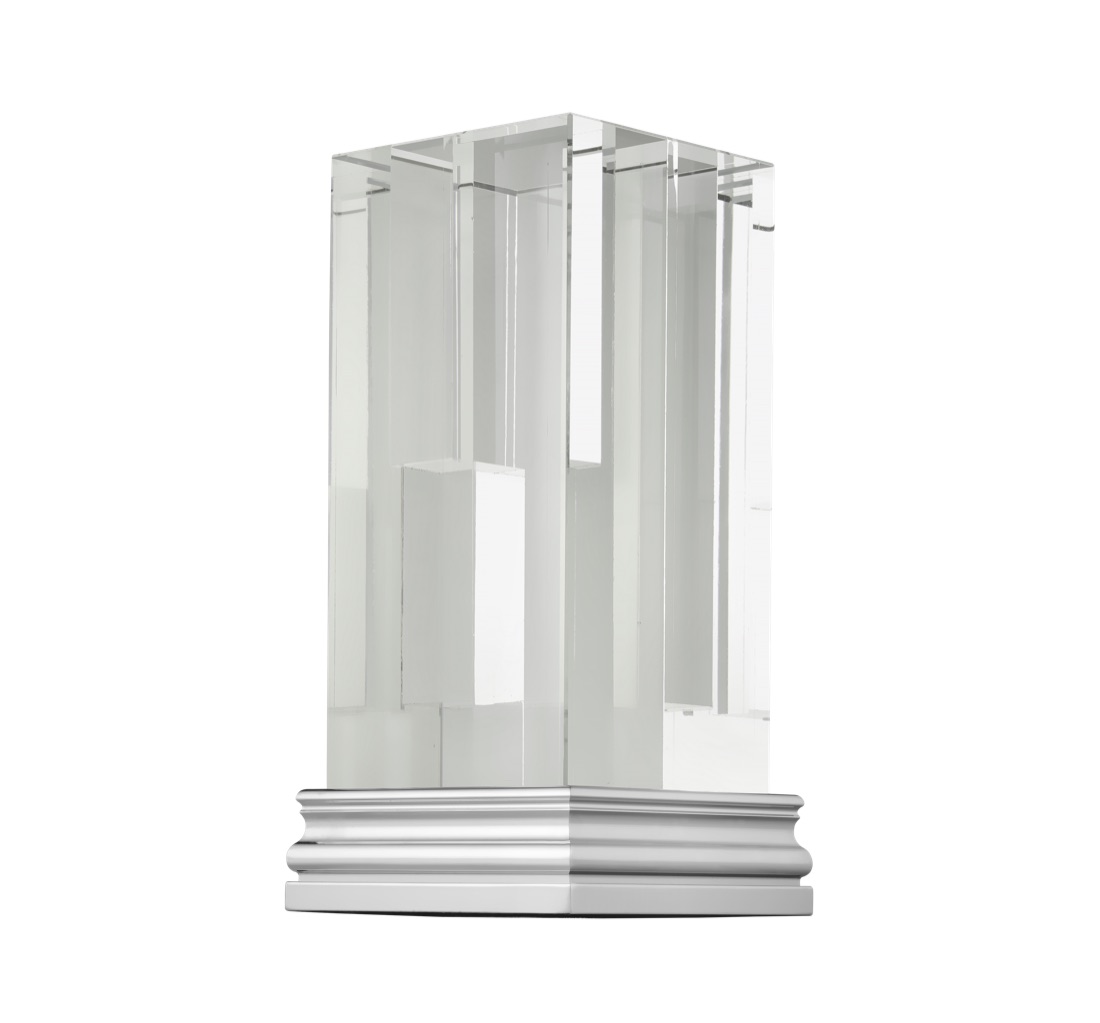 Christofle Vase Chrome Perspectives Glass