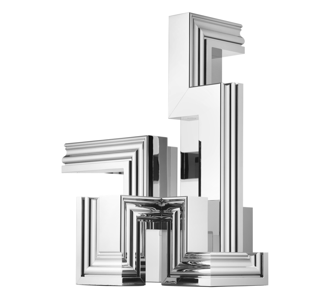 Christofle 5 Light Candelabra Chrome Perspectives Aluminium