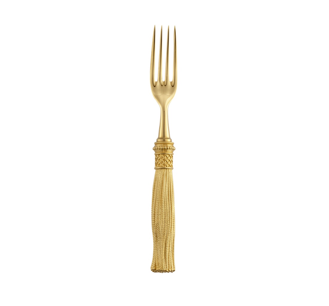 Christofle Individual Place Settings 5 Pieces Pompon Silver Plated Gilded