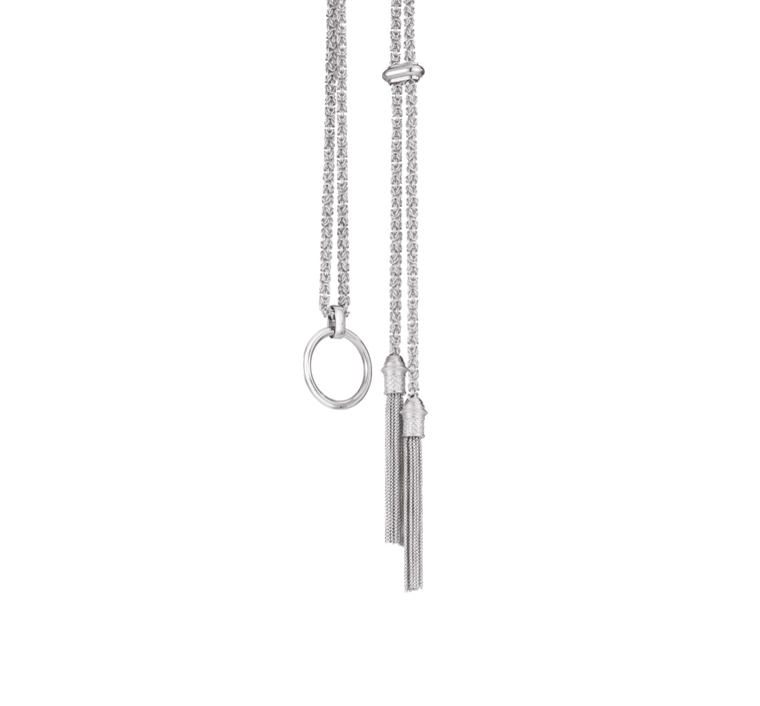 Christofle Eyeglass Holder Long Necklace Pompon Sterling Silver