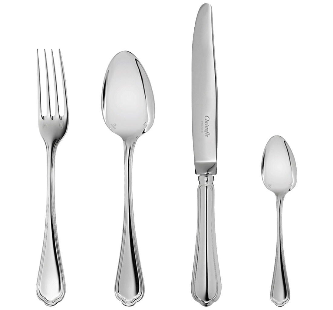 Christofle Flatware Set For 12 People 48 Pieces Spatours Silver Plat
