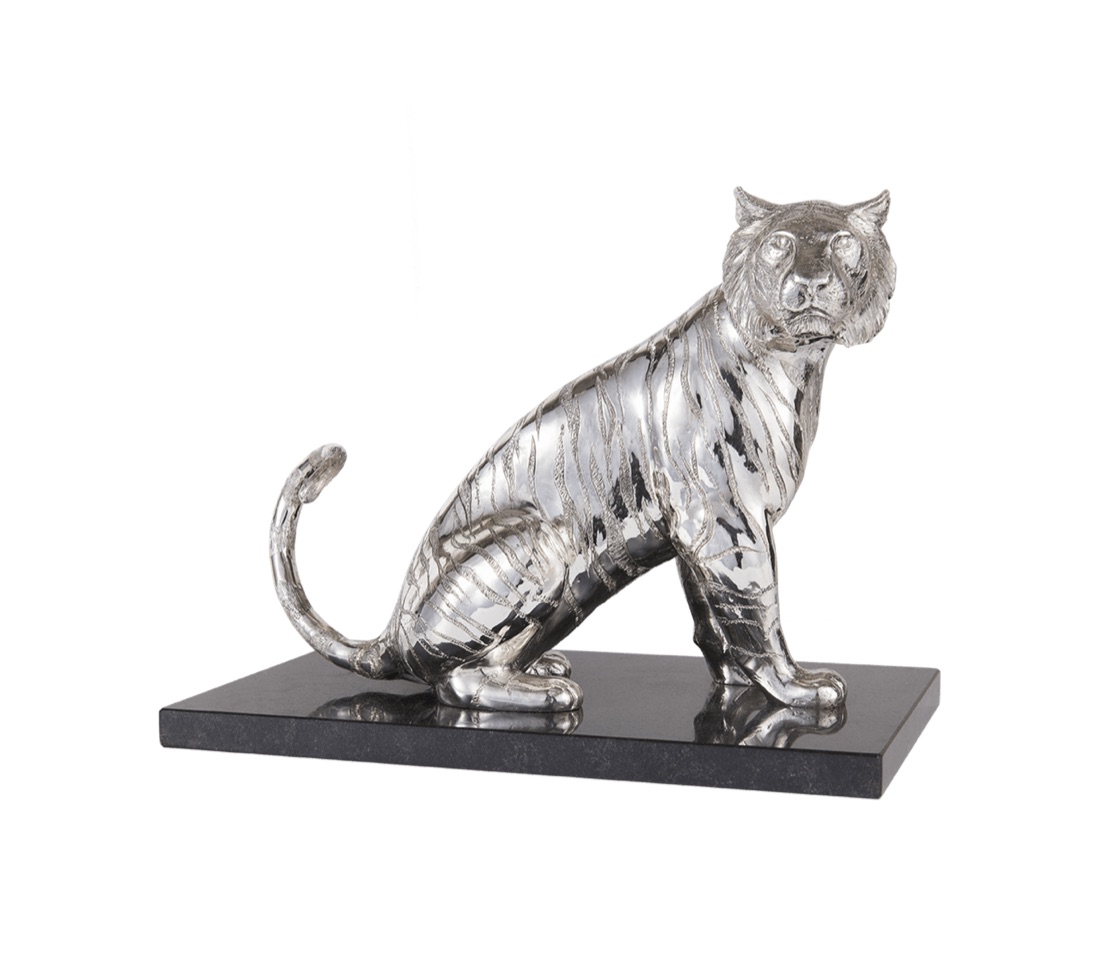 Christofle Sitting Tiger Small Size Sterling Silver