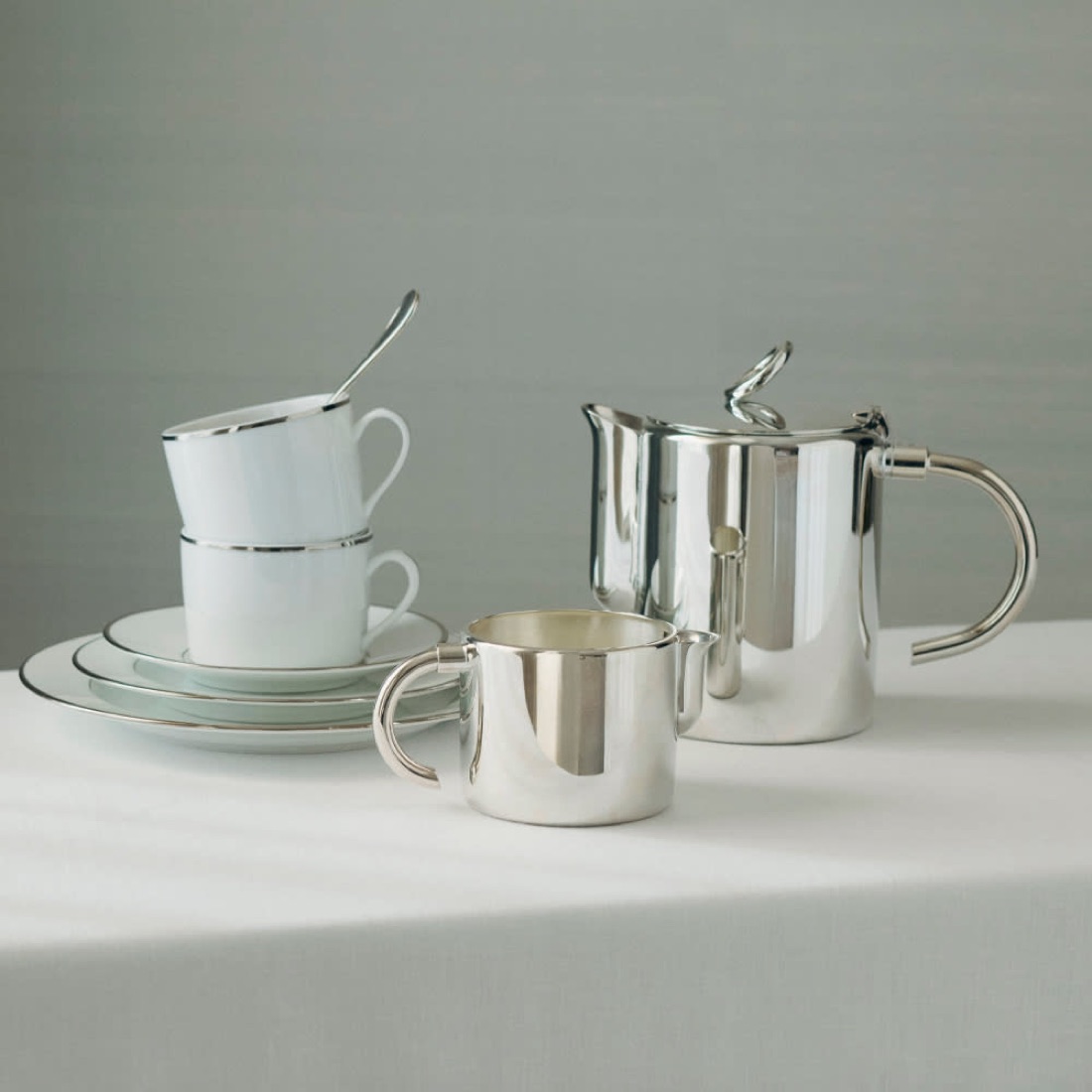 Christofle Hot Beverage Jug Vertigo Silver Plated