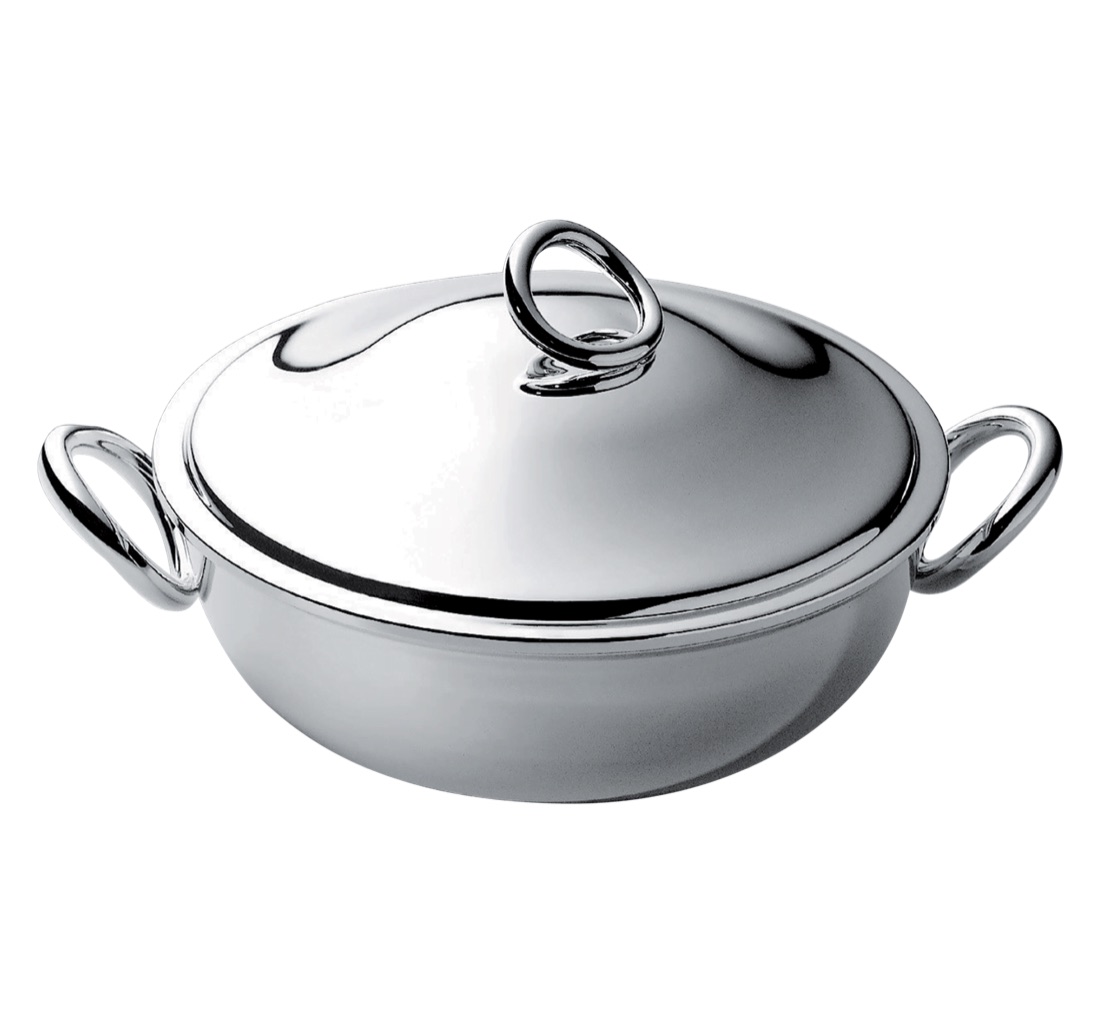 Christofle Vegetable Dishe With Lid Vertigo Silver Plated