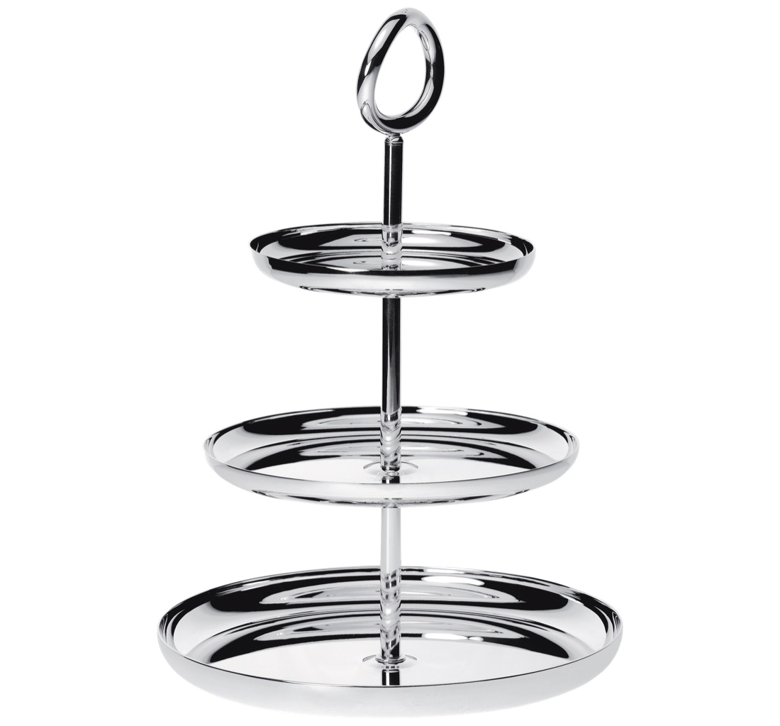 Christofle 3 Tier Pastry Stand Vertigo Silver Plated