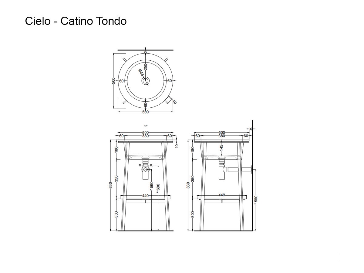 Cielo Catino Round Washbasin