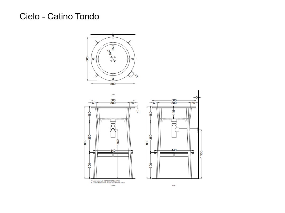 Cielo Catino Tondo Washbasin Composition Le Terre Di Muschio