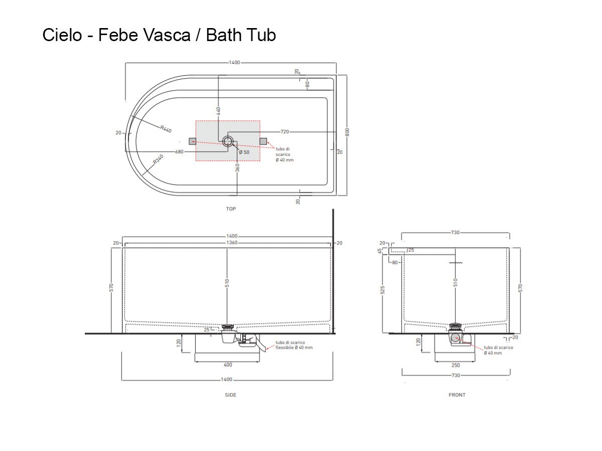 Cielo Febe Bathtub