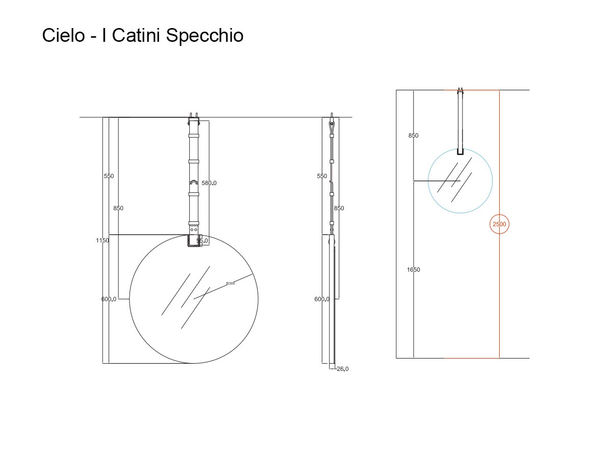 Cielo I Catini Mirror With Leather Belt