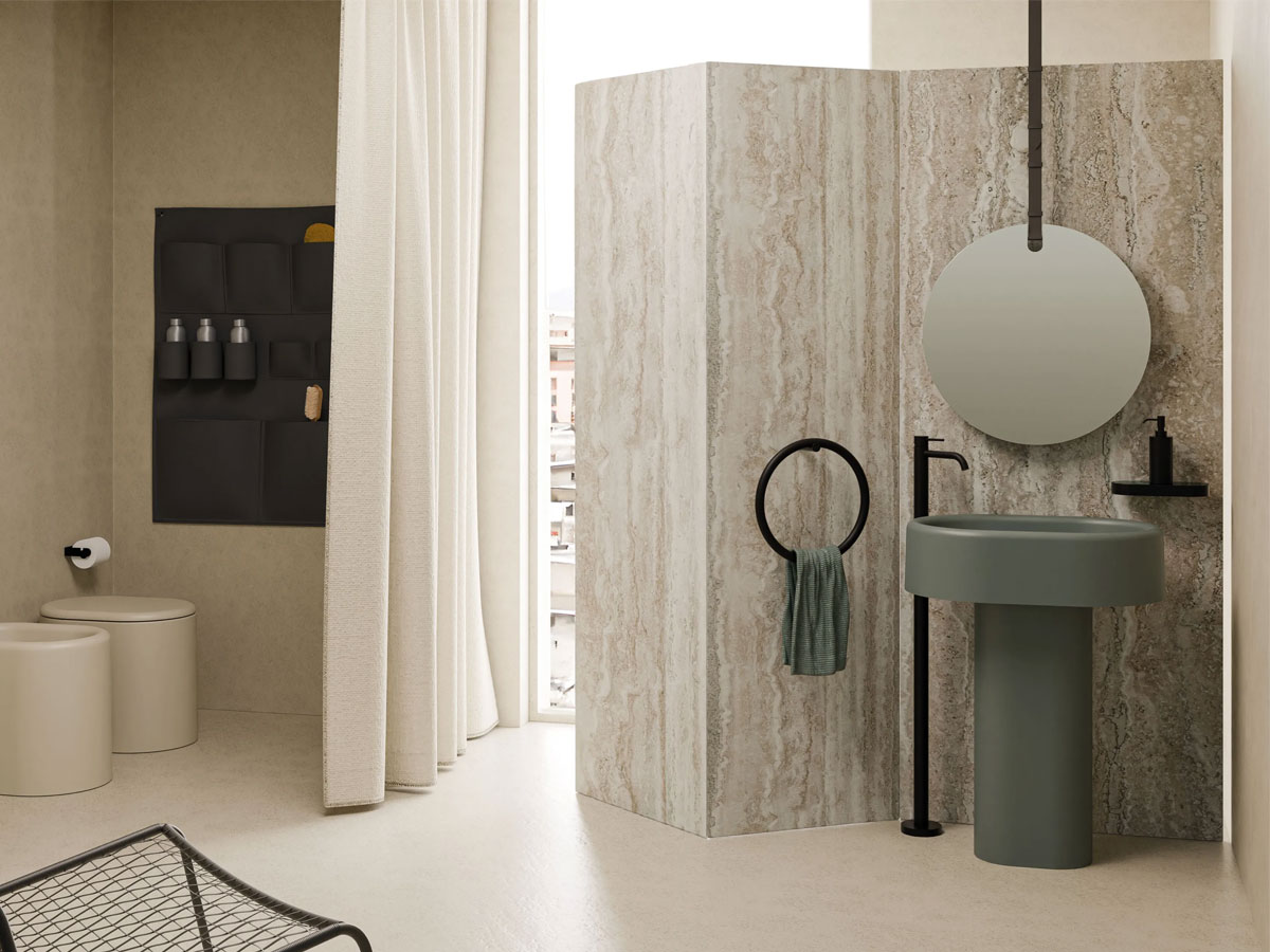 Cielo Itaca Oval Washbasin With Column